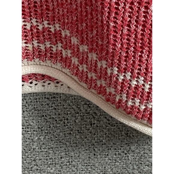 Tommy Bahama Open Knit Sweater Women’s M Hooded Pink Cotton Linen Beach Vacation - Picture 7 of 12